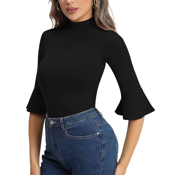 Women’s Bell Sleeve Bodysuit Size Large - Picture 2 of 3